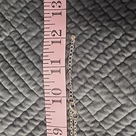 Faux Crystal Aurora Borealis Drop Pendant Necklace – Silver Chain - Picture 4 of 5